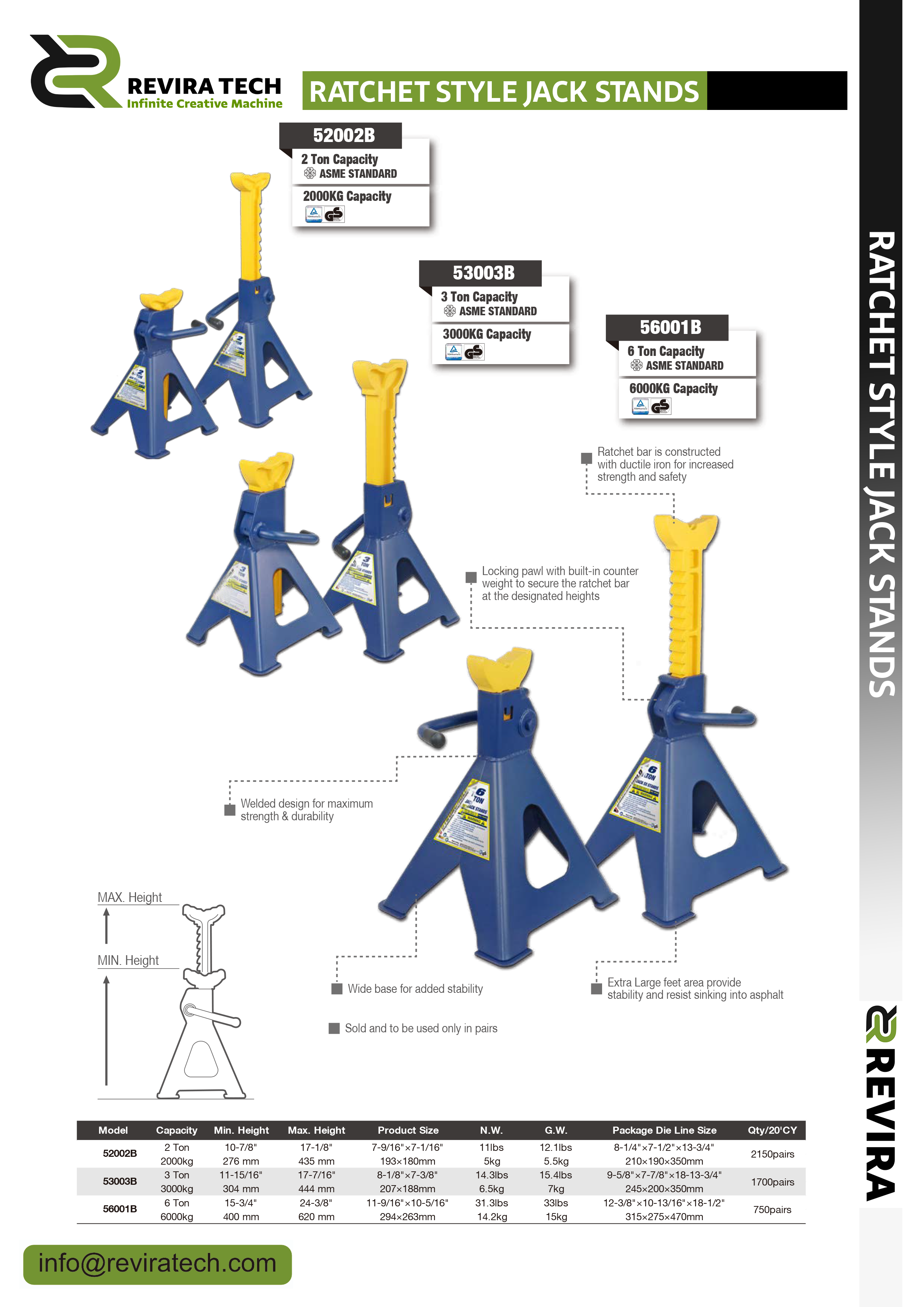 Ratchet Style Jack Stands